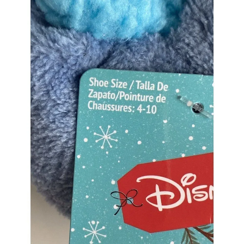 Disney Stitch Slipper Cozy Socks‎ Snuggle Toes Disney Christmas Winter Santa Hat